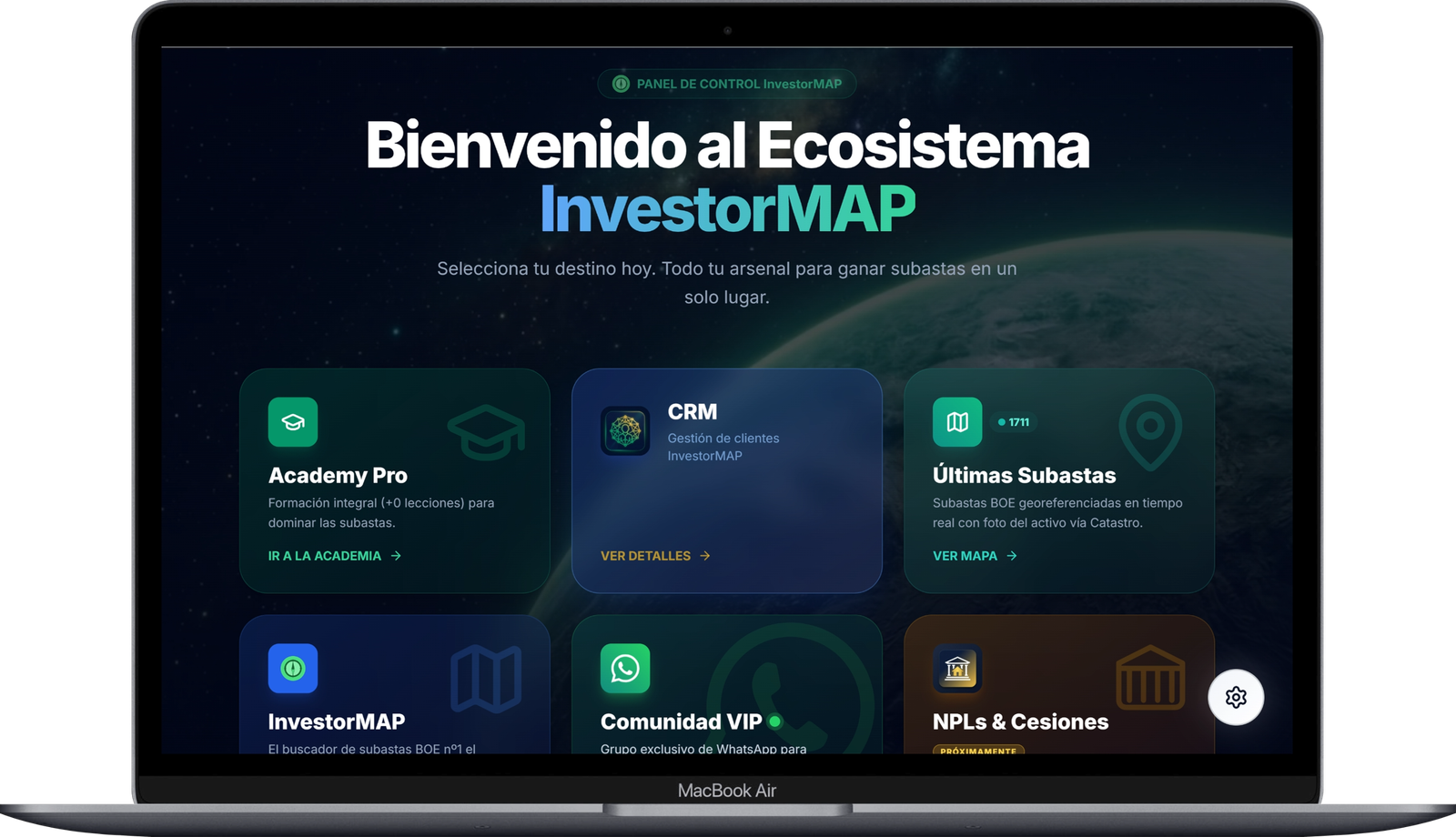 InvestorMAP Dashboard Escritorio